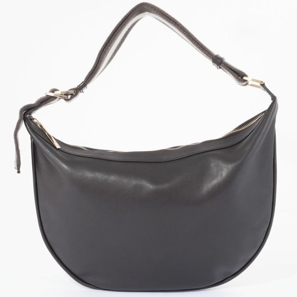 Gucci Leather Round Shoulder Bag 00141810 Dark Brown Women's Half Moon GUCCI - Picture 1 of 10